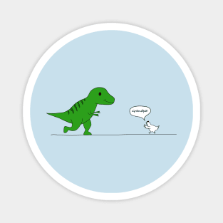 Dinosaur Grandpa (chicken evolution) Magnet